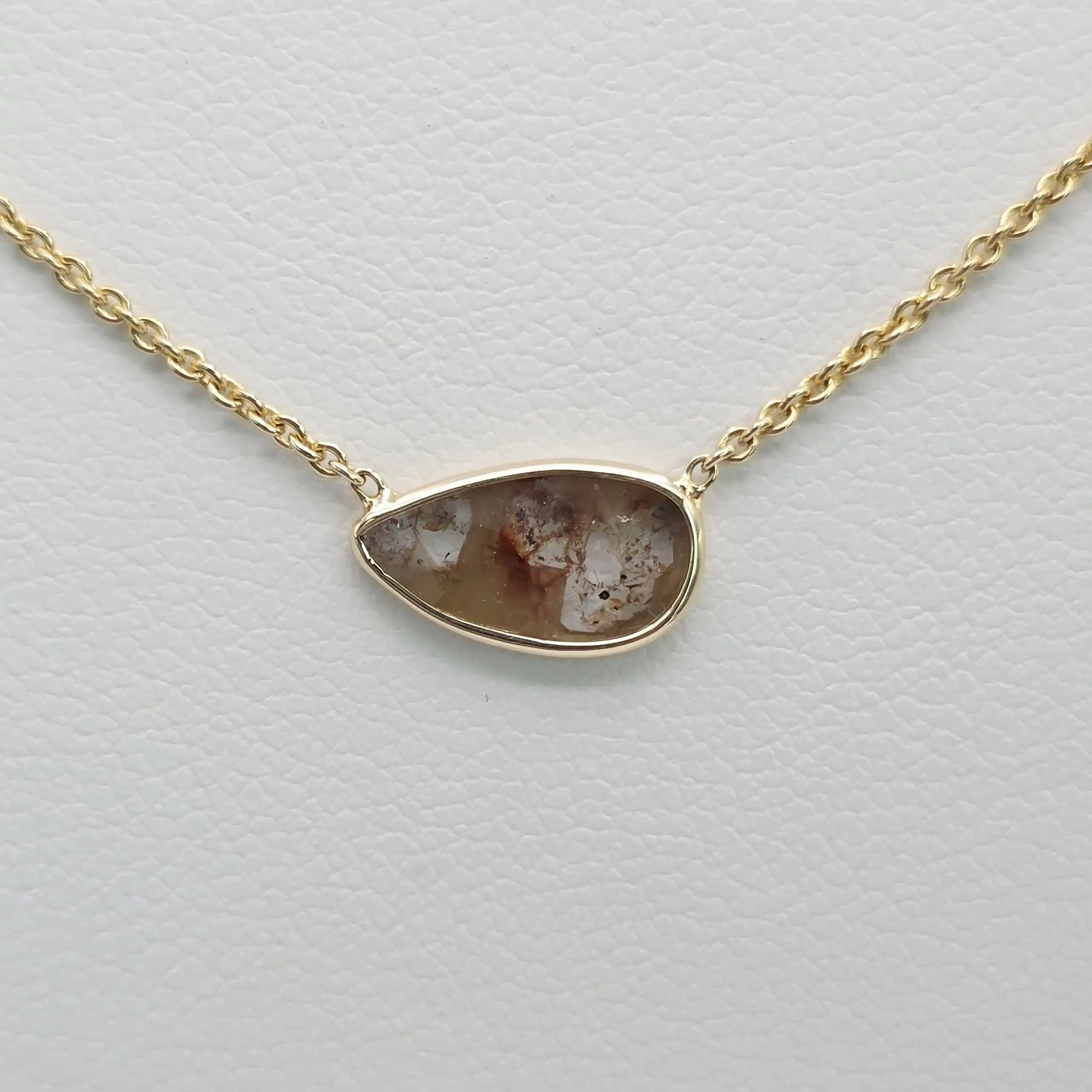 Diamond Slice Pendent Necklace