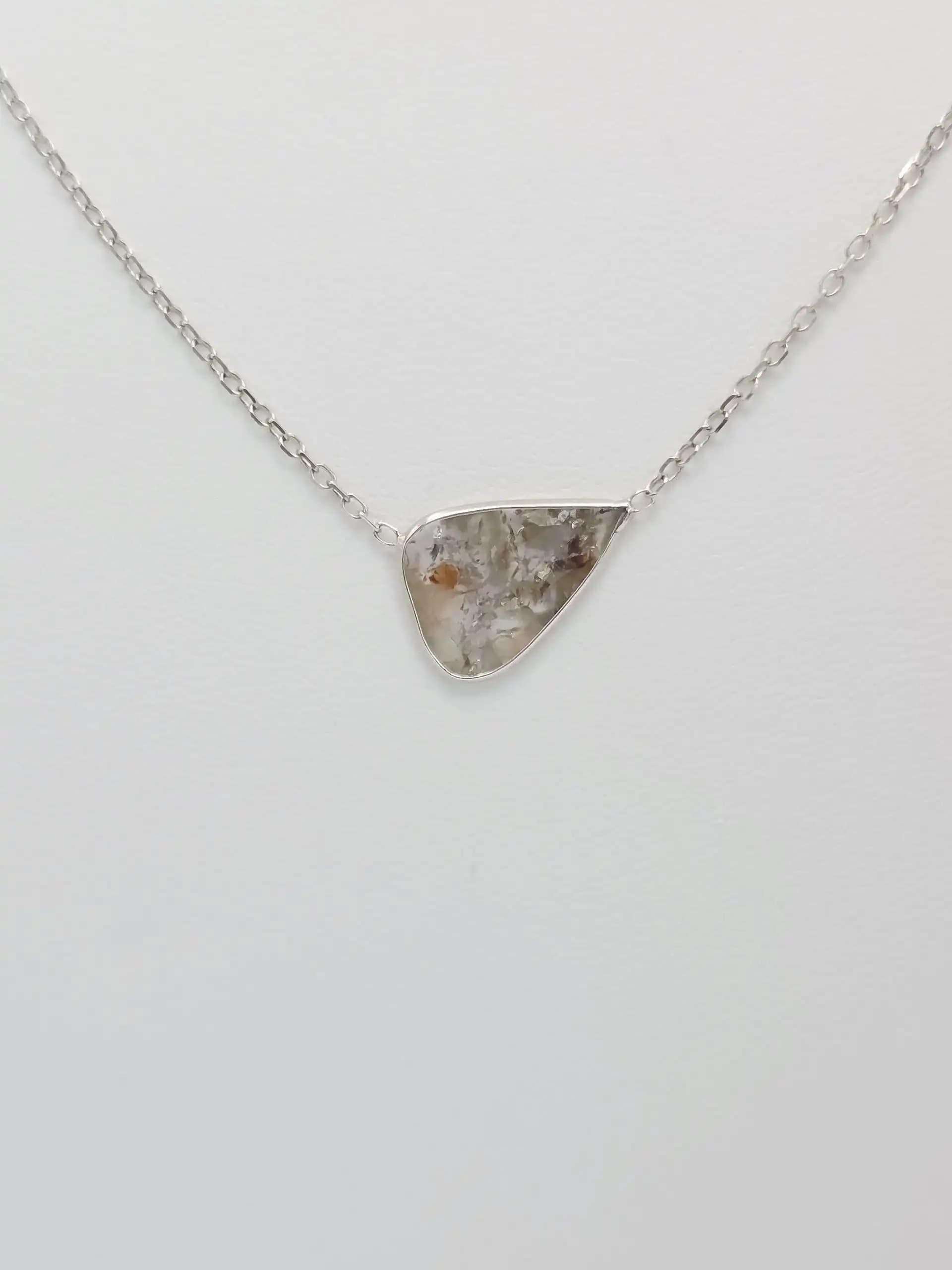 Diamond Slice Pendent Necklace