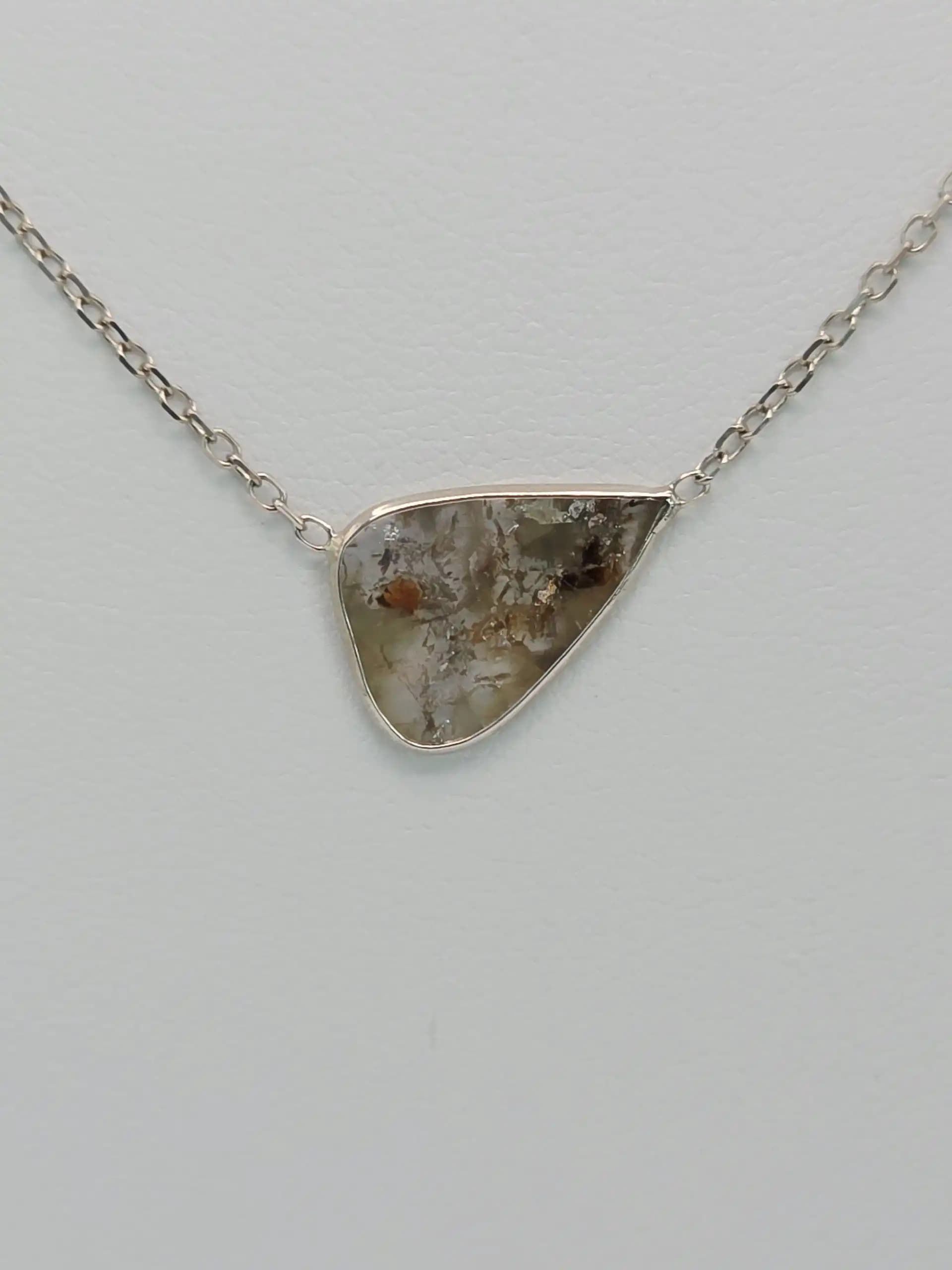 Diamond Slice Pendent Necklace