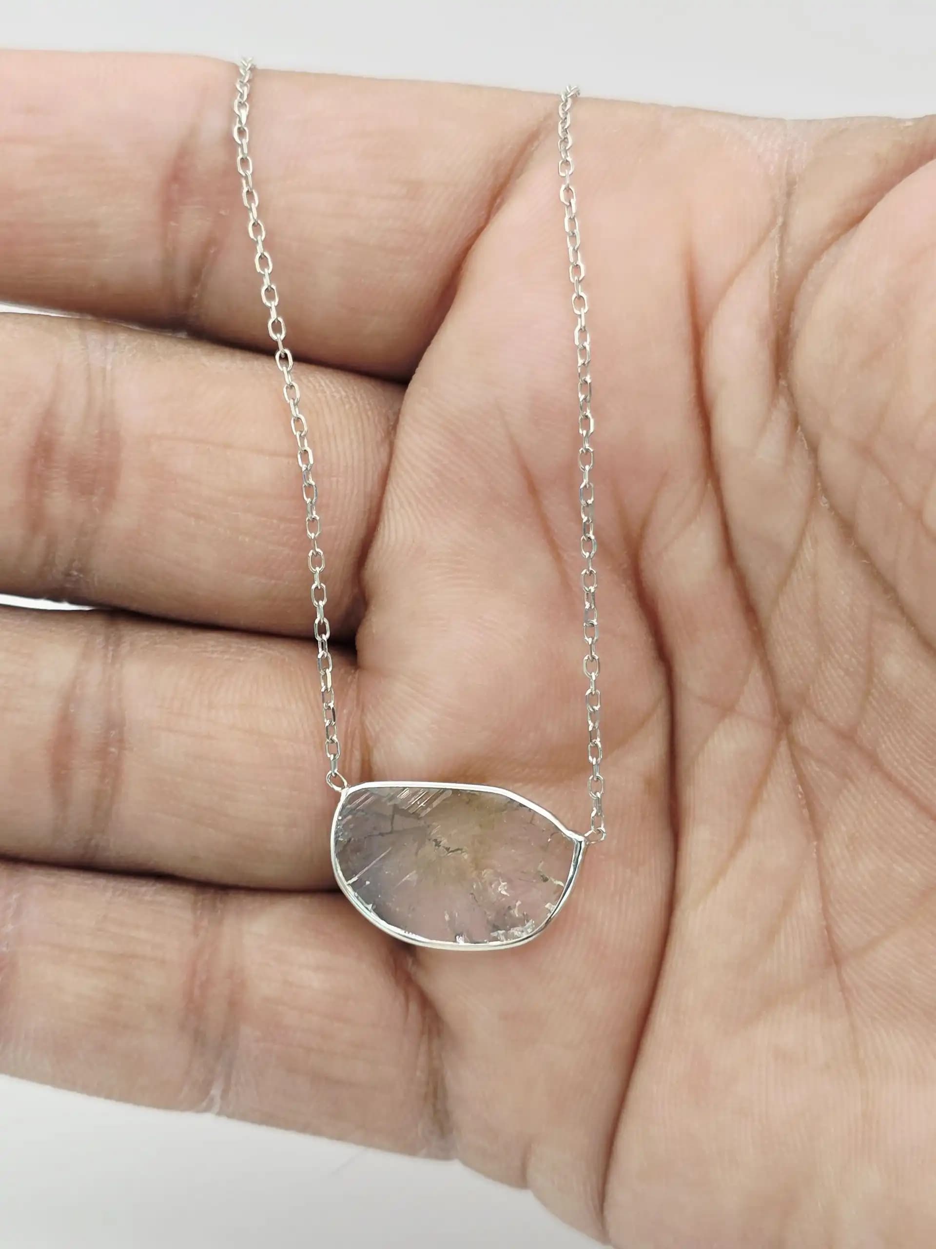 Diamond Slice Pendent Necklace